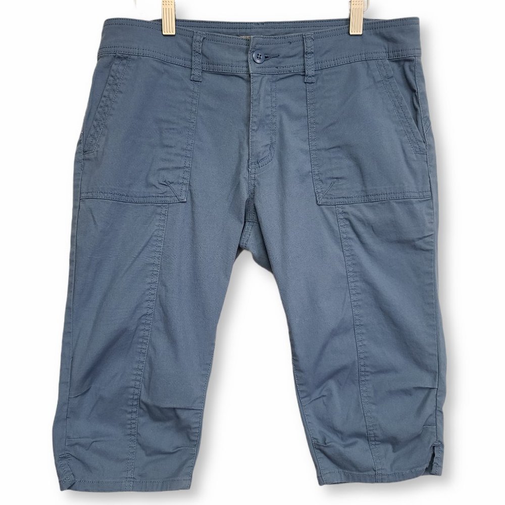 Prana Blue Mid Rise Shorts 12